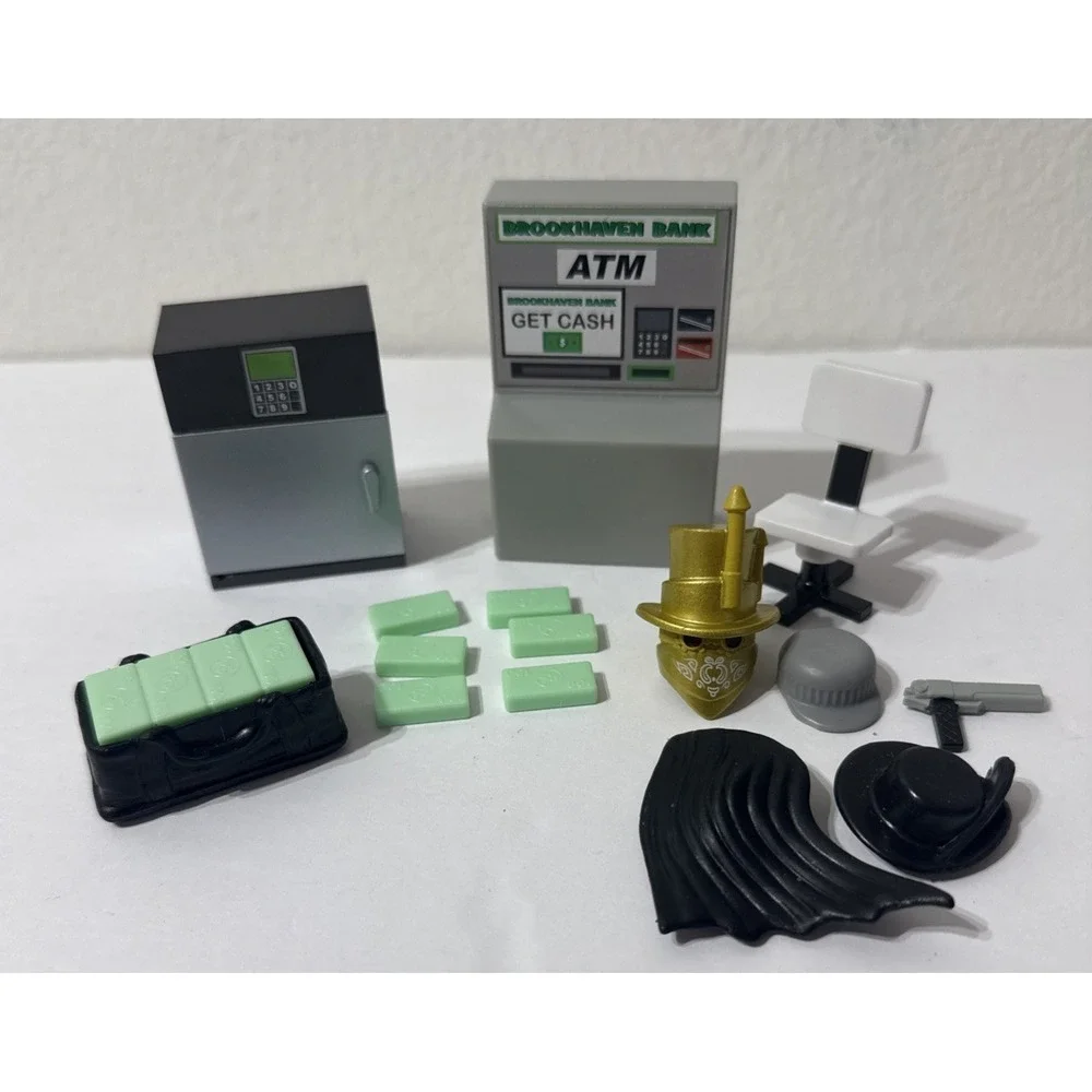 Roblox Brookhaven Bank Replacement Parts LOT As Pictured 15 pcs ATM Money Cape